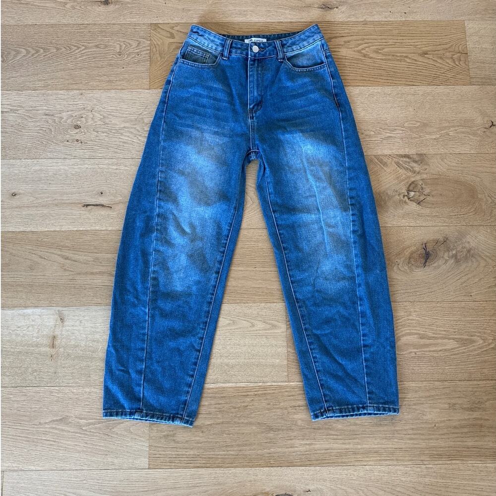 Cupshe Barrel Jeans City Girl Size XS Blue